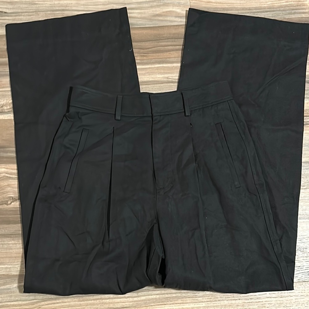 Everlane Womens Pants Black Size OS/4 High Rise Wide Leg Lyocell Cotton Blend - Picture 4 of 10